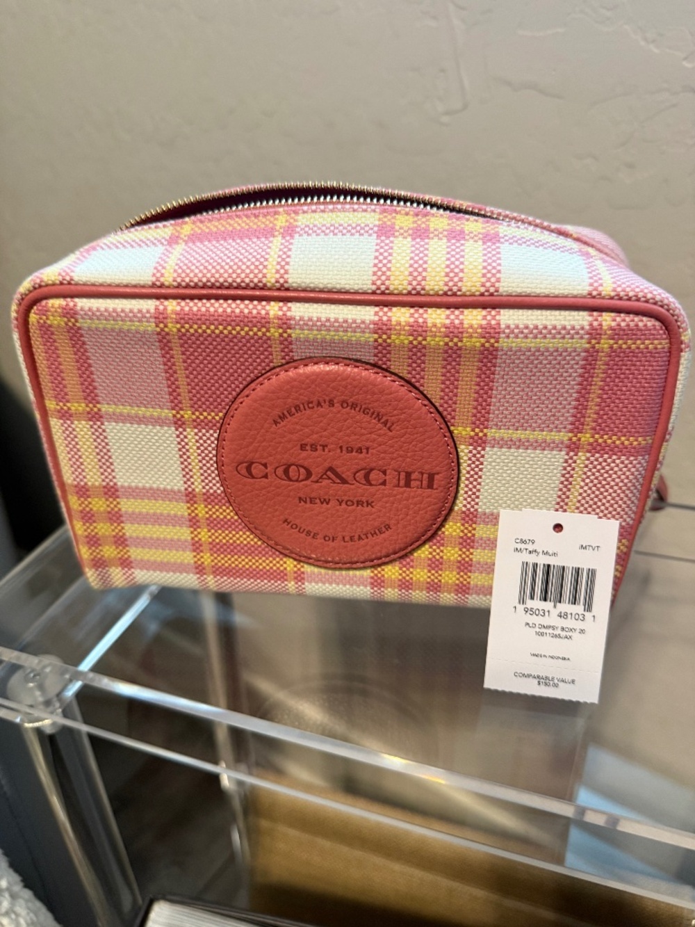 Coach Plaid Dempsey Boxy 20